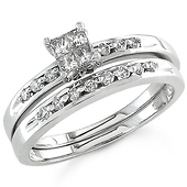 14k White Gold Diamond Wedding Set (0.33ctw)