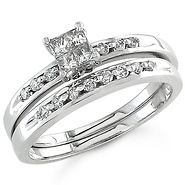 14k White Gold Diamond Wedding Set (0.33ctw)