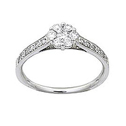 Diamond Flower Ring