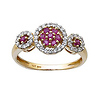 Ruby and Diamond Circle Ring