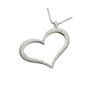 14K White Gold Diamond Heart Pendant (.62ctw)