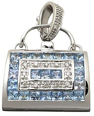 Topaz and Diamond  Purse Locket