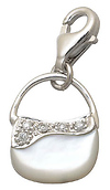 Diamond and Mother of Pearl Purse Charm