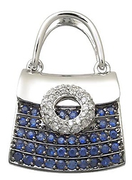 Sapphire and Diamond Purse Pendant
