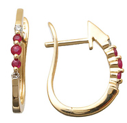 Ruby and Diamond Earrings