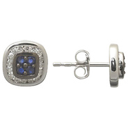 Sapphire and Diamond Earrings