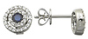 Diamond and Sapphire Circle Earrings