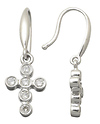 Diamond Cross Earrings