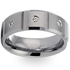 Designer 8mm Diamond Tungsten Wedding Ring
