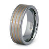 Four Row Tungsten Gold Plated Wedding Ring