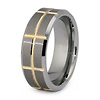 Gold Plated Tungsten Carbide Wedding Band