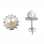 Pearl Diamond Earrings