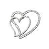14K Gold Double Diamond Heart Charm (.55ctw)