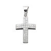 14K White Gold 0.91 ctw Invisible Set Diamond Cross Pendant