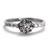 White and Yellow Diamond Flower Ring