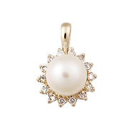 Diamond Pearl Pendant