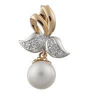 CZ and Pearl Pendant