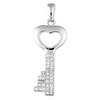Diamond Heart Key Pendant