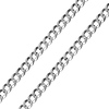 Men's 7mm Concave Curb Cuban Silver Chain Necklace