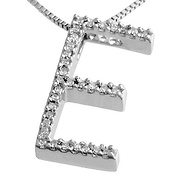 Diamond Initial E Pendant