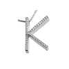 14K Diamond Initial K Pendant