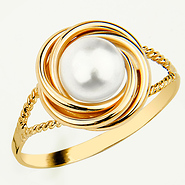 Pearl Love Knot Ring