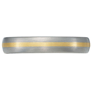 4mm Two Tone 18k Titanium Band