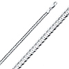 3.5mm Silver Concave Curb (Cuban) Bracelet