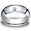 6mm Platinum Diamond Comfort Fit Band (0.32ctw)
