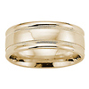 8mm Flat Milgrain Comfort Fit 14K Yellow Gold Benchmark Wedding Band