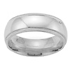 8mm Milgrain Comfort Fit 14K White Gold Benchmark Band