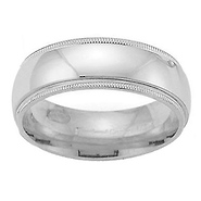 8mm Milgrain Comfort Fit Band