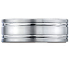 8mm 14kt White Gold Flat Comfort Fit Satin Band