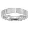4mm 14K White Gold Flat Comfort Fit Benchmark Band
