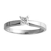 Solitare Princess Cut Diamond Promise Ring