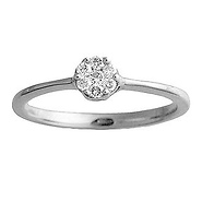 Diamond Flower Ring