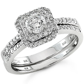 14kt White Gold Diamond Wedding Set (0.75ctw)