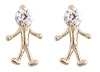 CZ 14K Figure Earrings