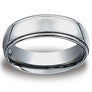 Classic Step Edge 7mm Benchmark Titanium Forge Wedding Band