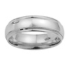 6mm Domed Milgrain Comfort Fit Platinum Benchmark Wedding Band