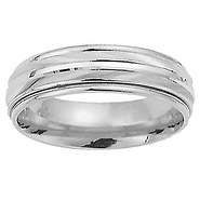 6mm Platinum Designer Comfort Fit Band