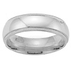 6mm Milgrain Edge Comfort Fit Platinum Benchmark Band