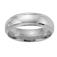 6mm Platinum Edge Comfort Fit Band