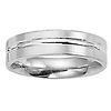 6mm Flat Grooved Center Comfort Fit Benchmark Platinum Ring