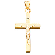 14K Two Tone Small Crucifix