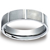 6mm Platinum Flat Comfort Fit Satin Benchmark Band