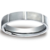 4mm Platinum Flat Comfort Fit Band