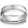 6mm Platinum Wire Brush Comfort Fit Band