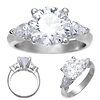 4 Prong Platinum Engagement Ring Setting