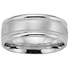 8mm Platinum Milgrain Satin Comfort Fit Band